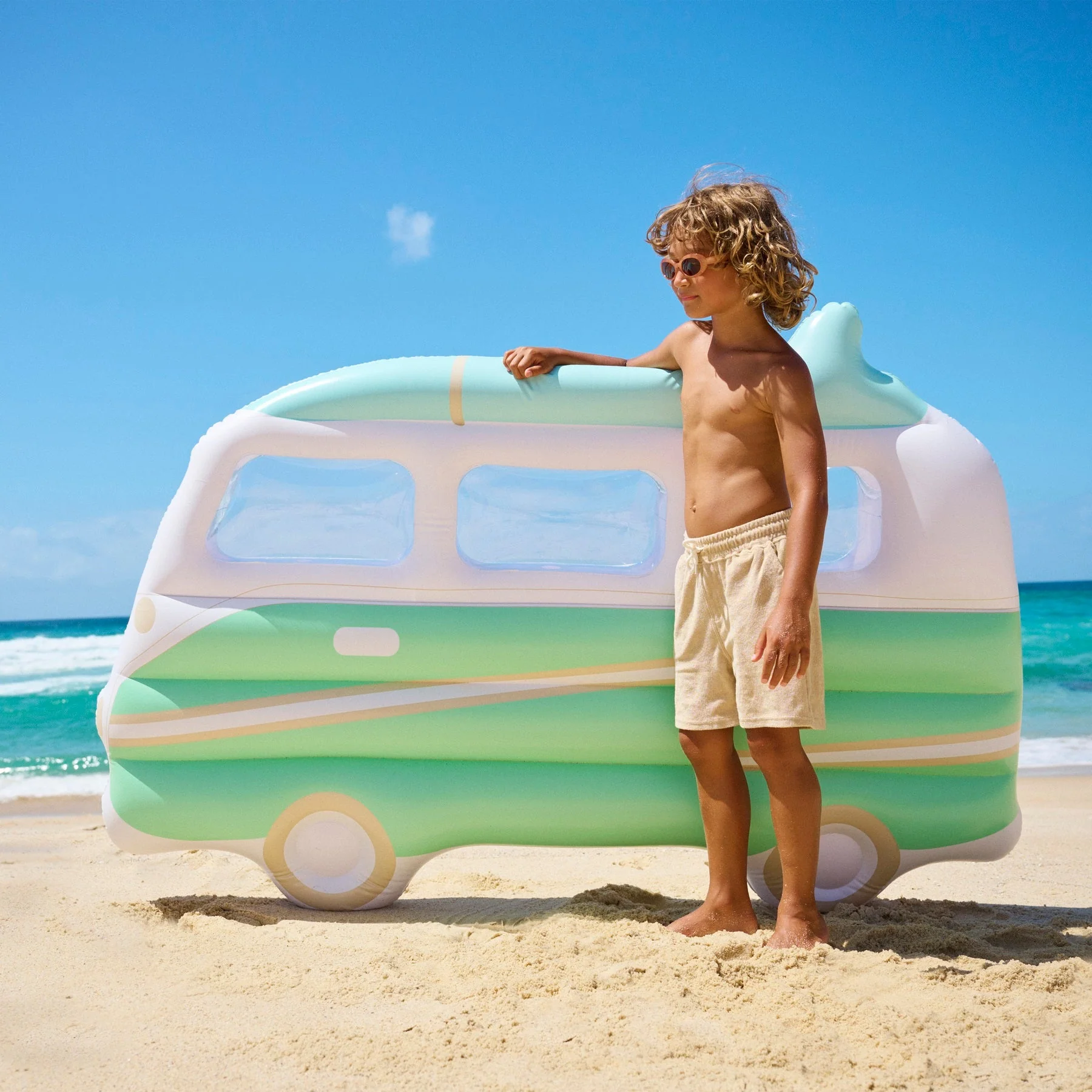 Matelas Flottant Van Campervan Adulte - Imprimé Fond Vert - Image 4