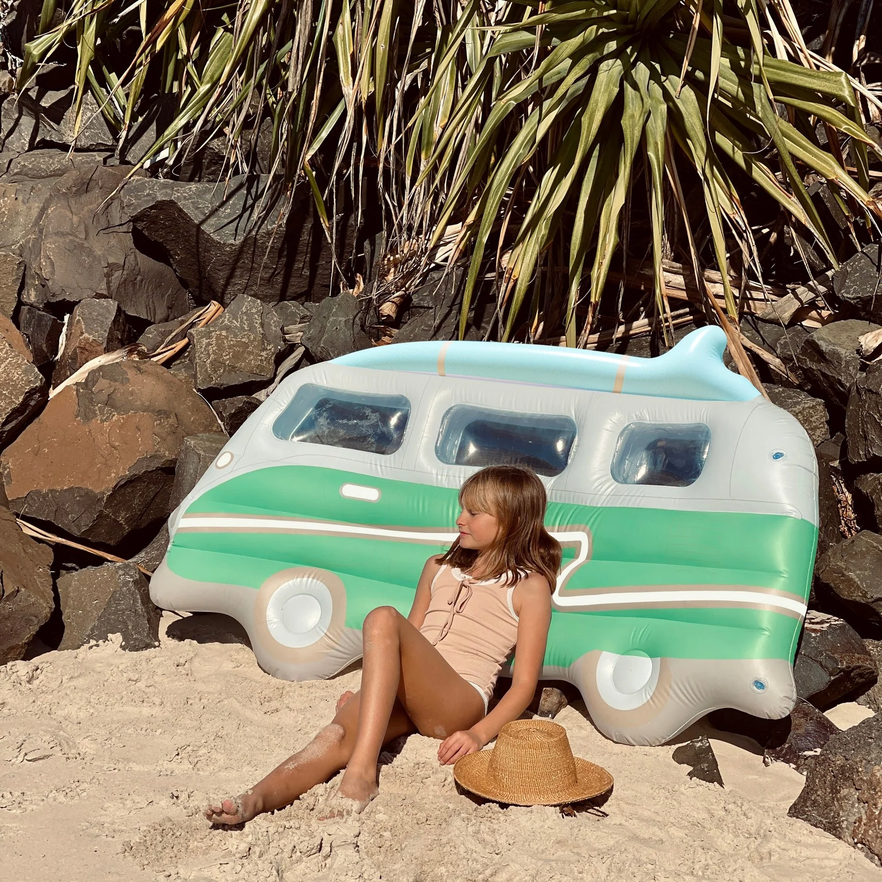 Matelas Flottant Van Campervan Adulte - Imprimé Fond Vert - Image 8