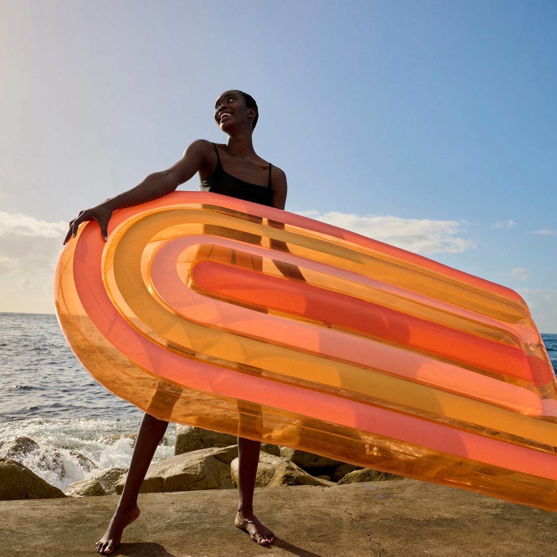Matelas Flottant Arc En Ciel Adulte - Orange Et Multicolore - Image 2