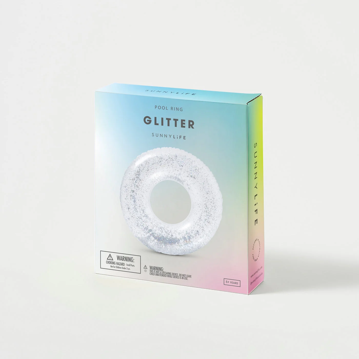 Bouée Glitter Adulte - Transparent Paillettes - Image 11