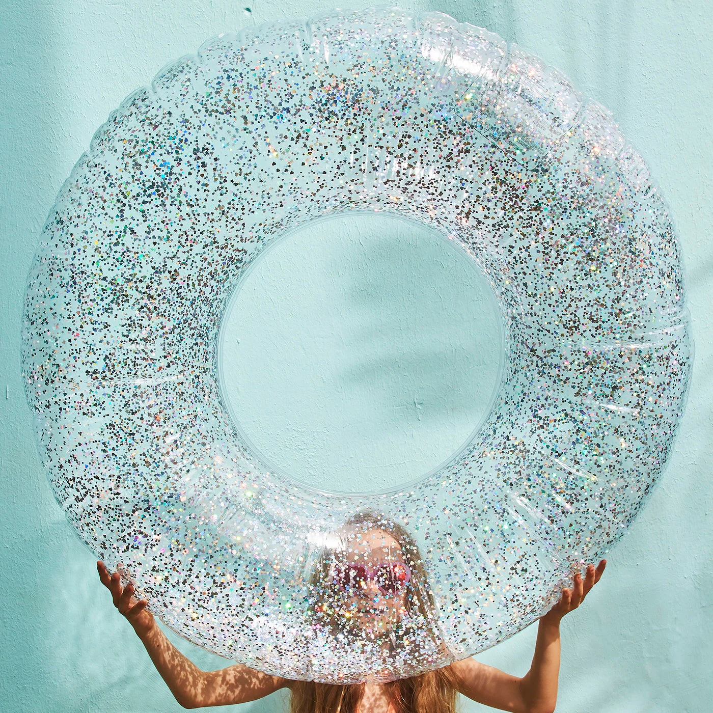 Bouée Glitter Adulte - Transparent Paillettes - Image 13