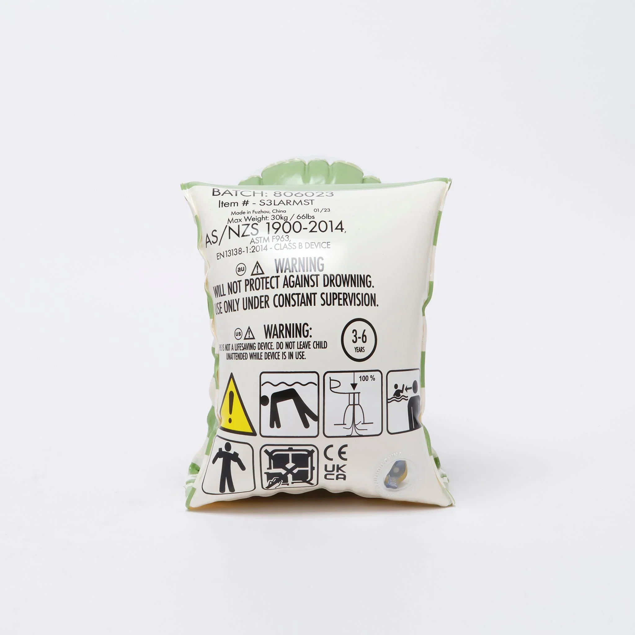 Brassards Shark Tribe Khaki - Imprimé Fond Vert - Image 4