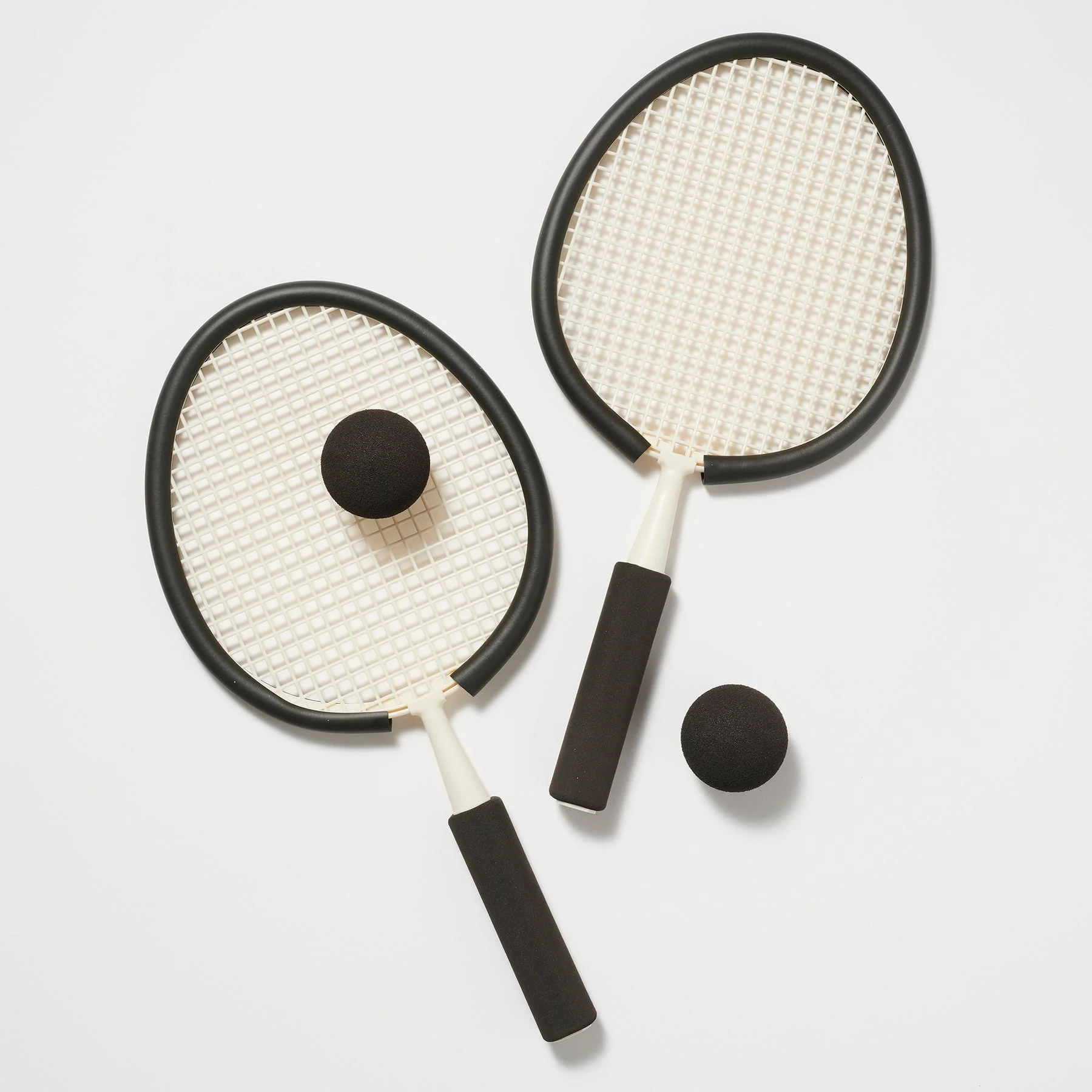 Jeu 2 Raquettes + Balle Mousse - Noir - Image 2