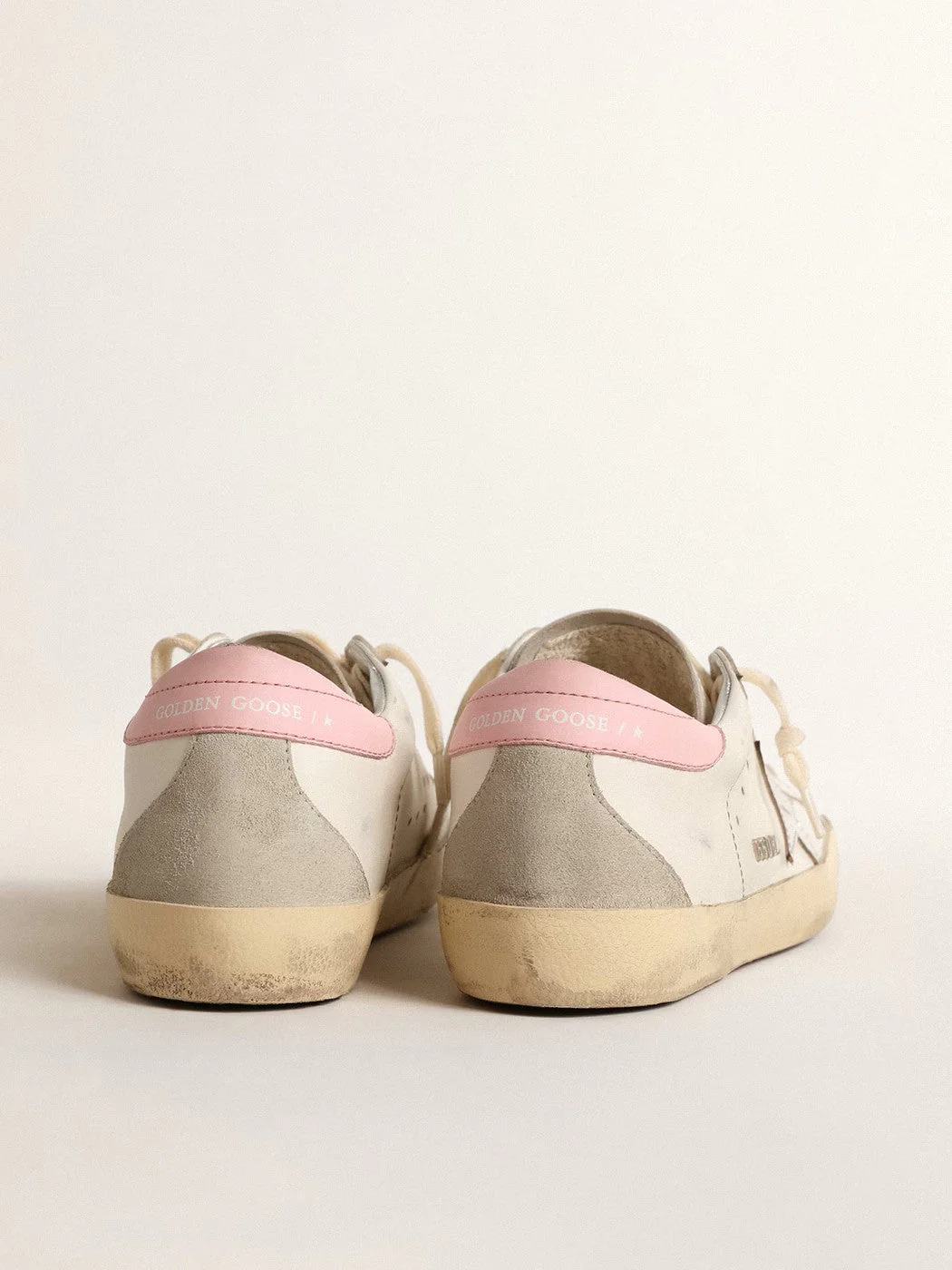 Golden Goose - Sneakers Super-Star - Blanc/Argent/Rose - Image 3