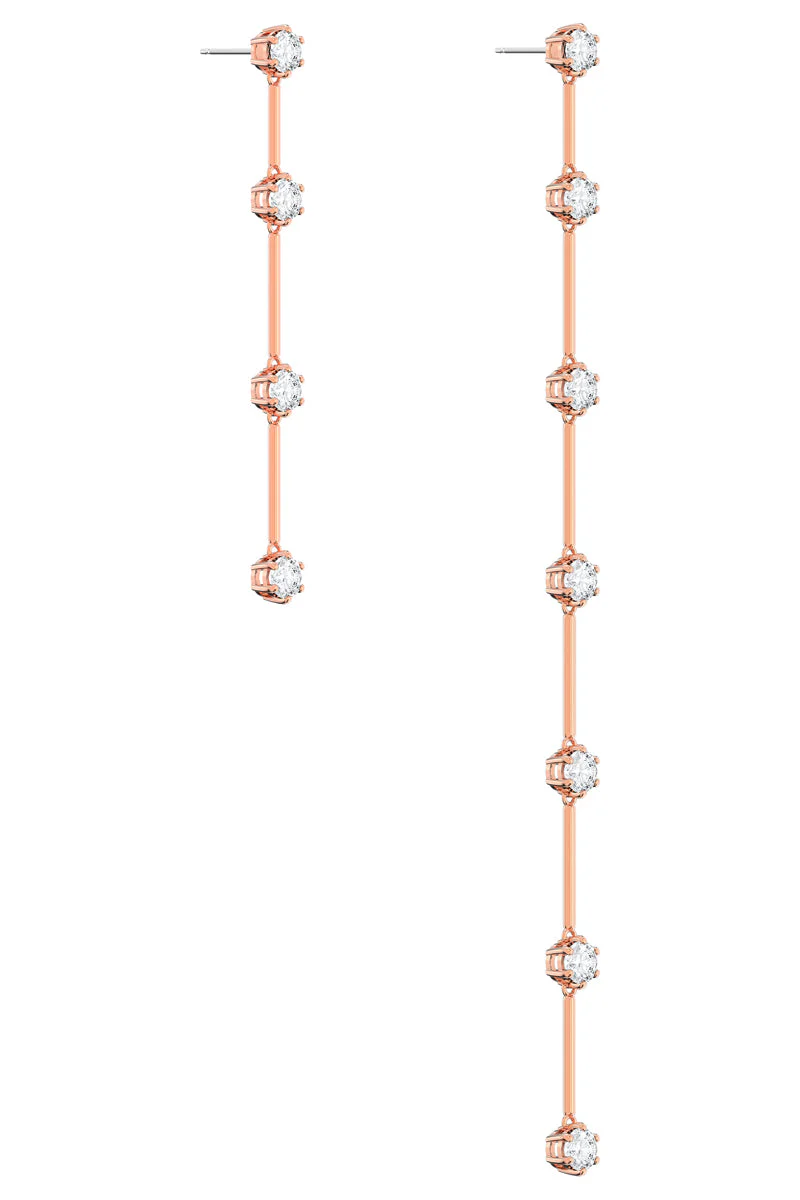 Boucles d'oreilles Constella Plaqué or rose et zircons - Image 4