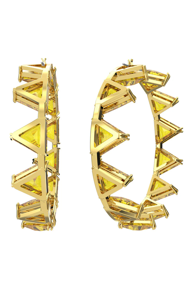 Swarovski - Créoles Ornées De Cristaux Swarovski Millenia - Jaune - Image 2