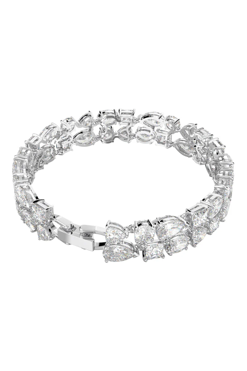 Swarovski - Bracelet Serti De Zircons Tennis Deluxe - Argenté Et Blanc - Image 4