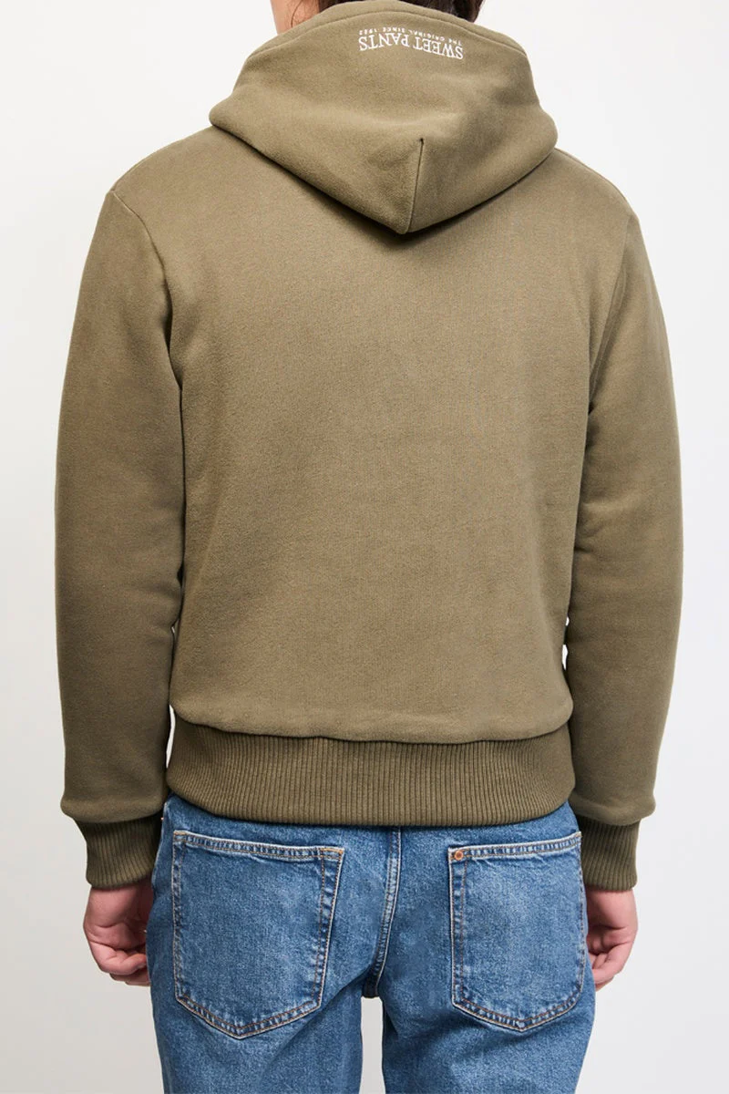 Sweat À Capuche Wide Sherpa - Kaki - Mixte - Image 2