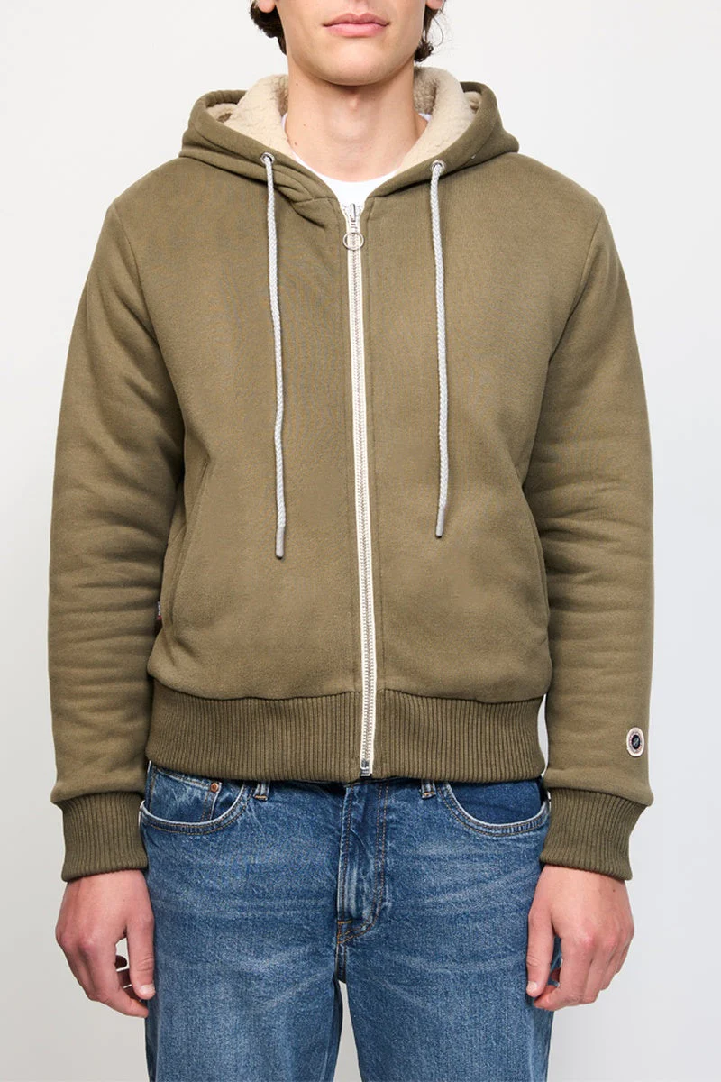 Sweat À Capuche Wide Sherpa - Kaki - Mixte - Image 3