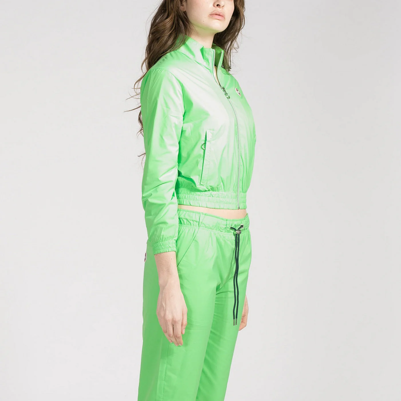 Blouson Tactel Crop - Vert Fluo - Femme - Image 3