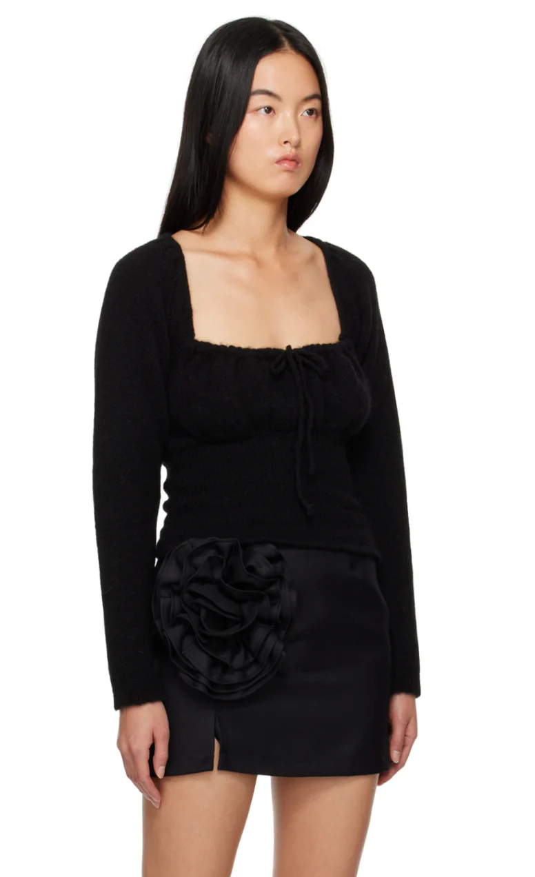 Top En Mélange D'Alpaga Bella - Black - Image 3
