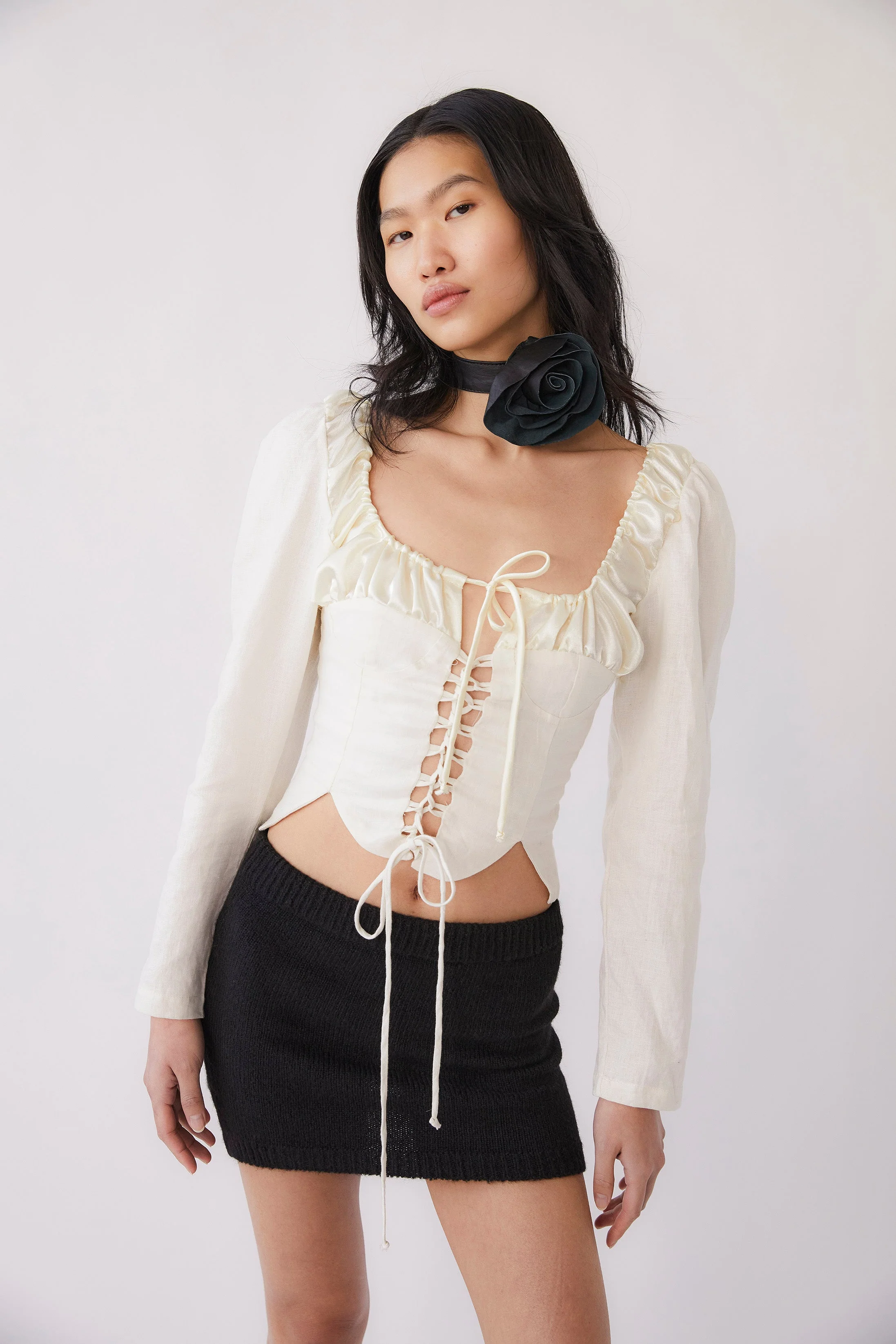 Chemisier Corset Salvia - Cream - Image 2