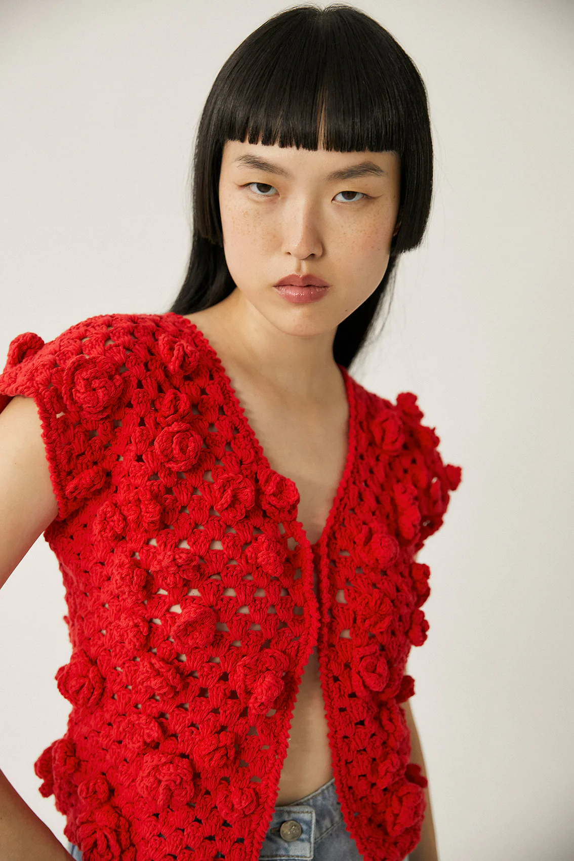 Top En Crochet Palma - Red - Image 3