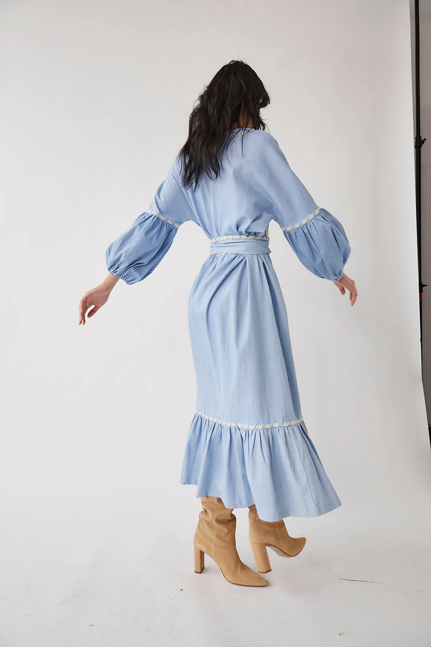 Robe Longue En Jean Lesly - Denim - Image 3