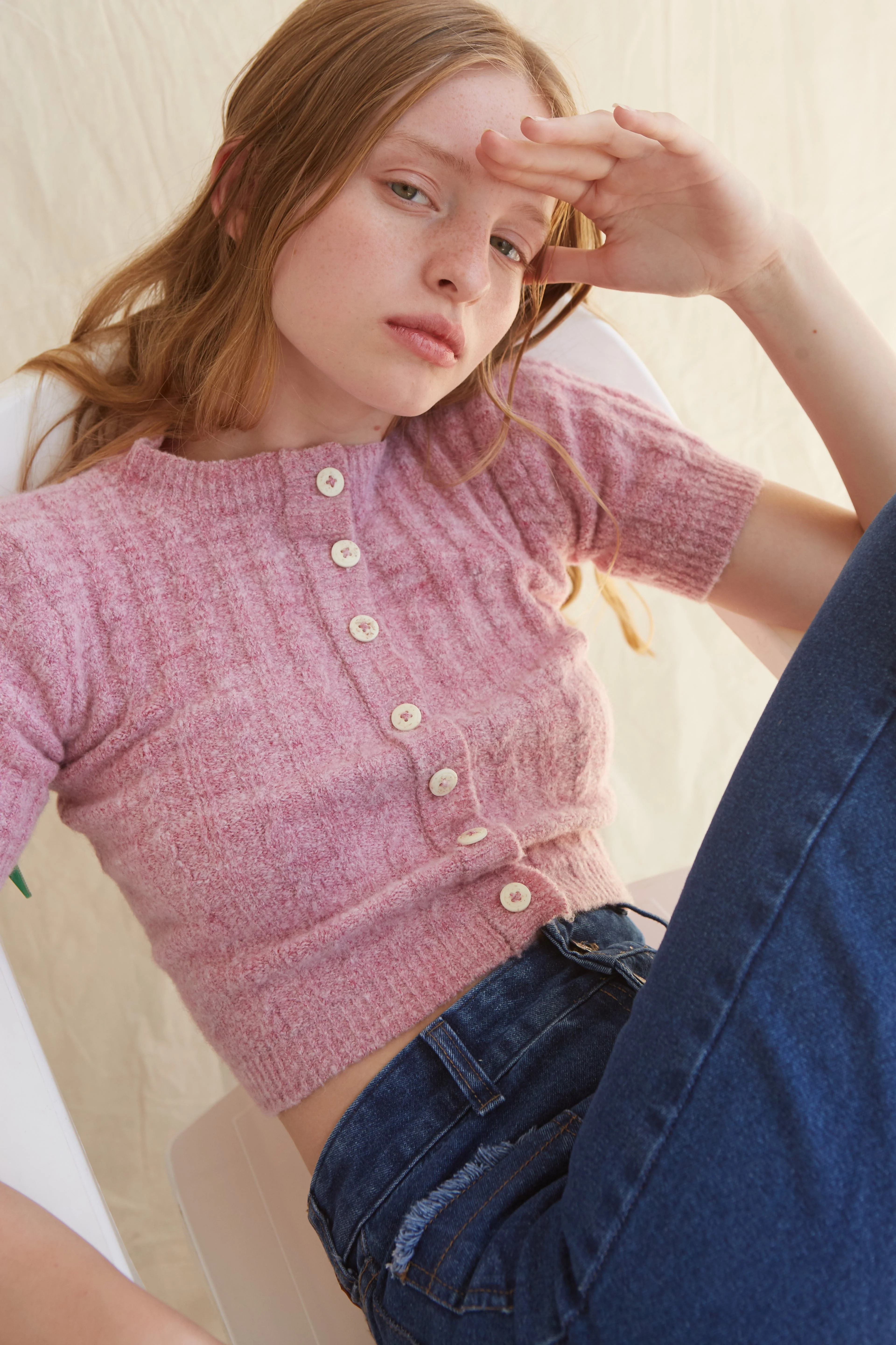 Top En Maille Dalia - Pink - Image 3
