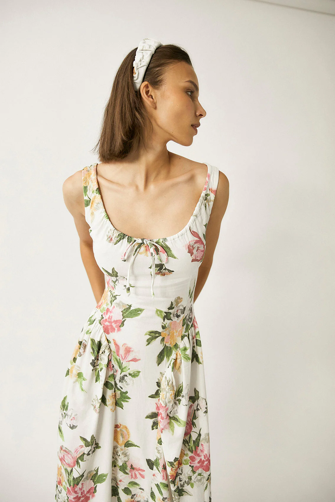 Robe Longue En Lin Shisha - Floral - Image 2