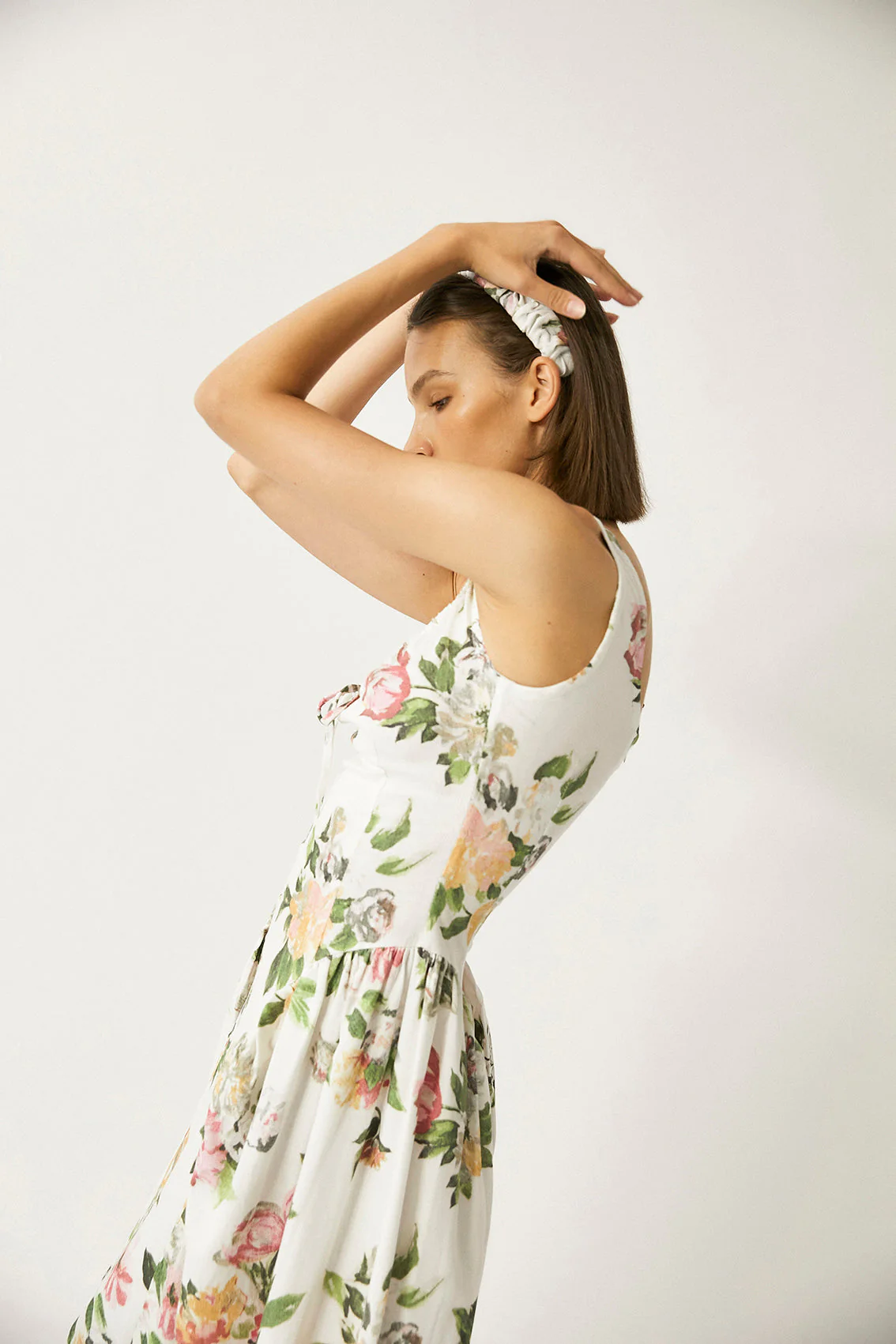 Robe Longue En Lin Shisha - Floral - Image 3