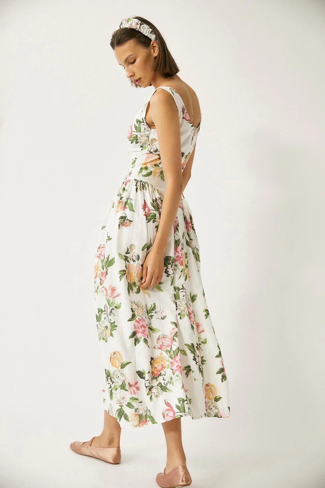Robe Longue En Lin Shisha - Floral - Image 5