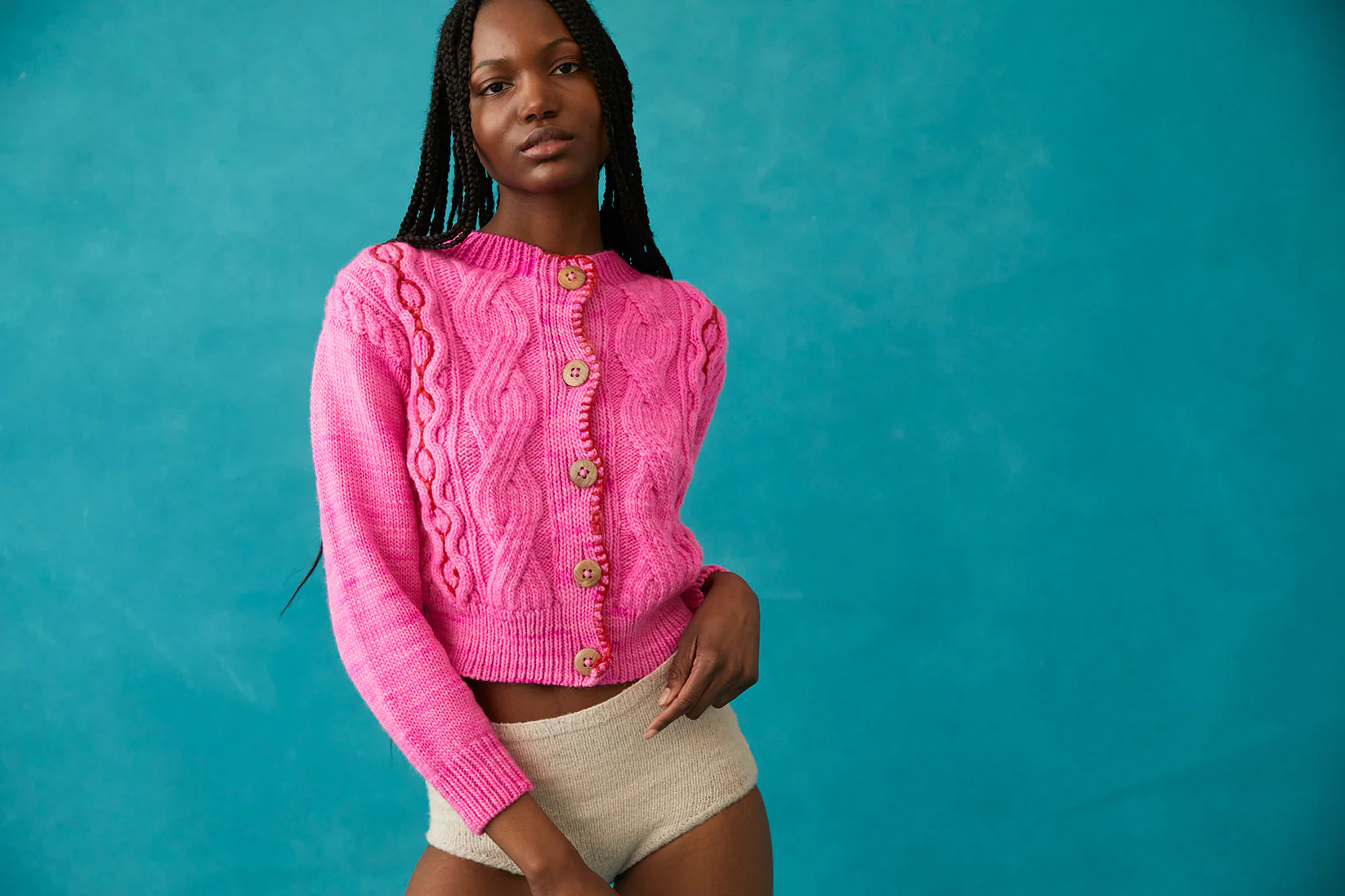 Gilet En Laine Jackie - Pink - Image 3