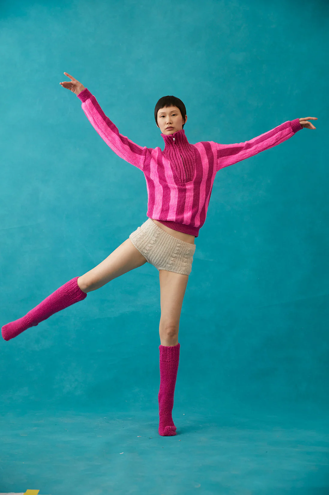 Pull En Laine Linette - Fuchsia & Pink - Image 4