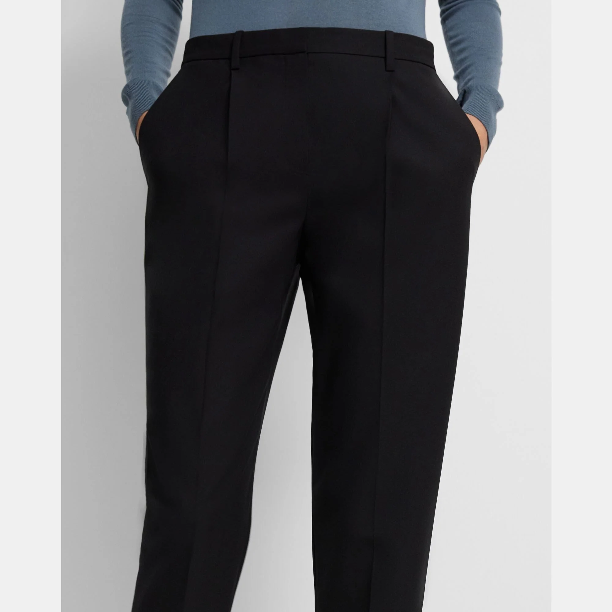 Theory NYC - Pants - Pleat Treeca - Black - Image 4