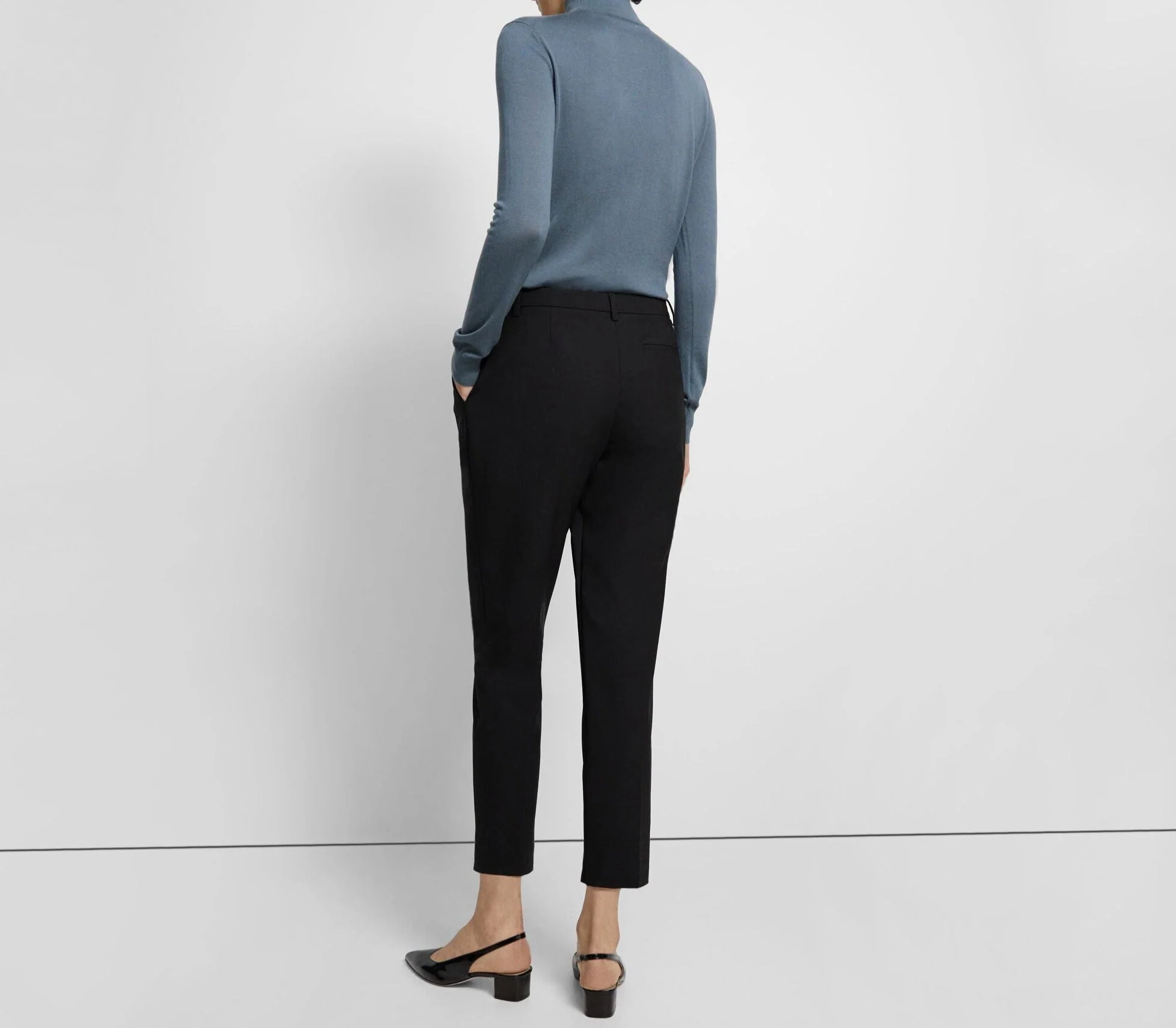 Theory NYC - Pants - Pleat Treeca - Black - Image 6