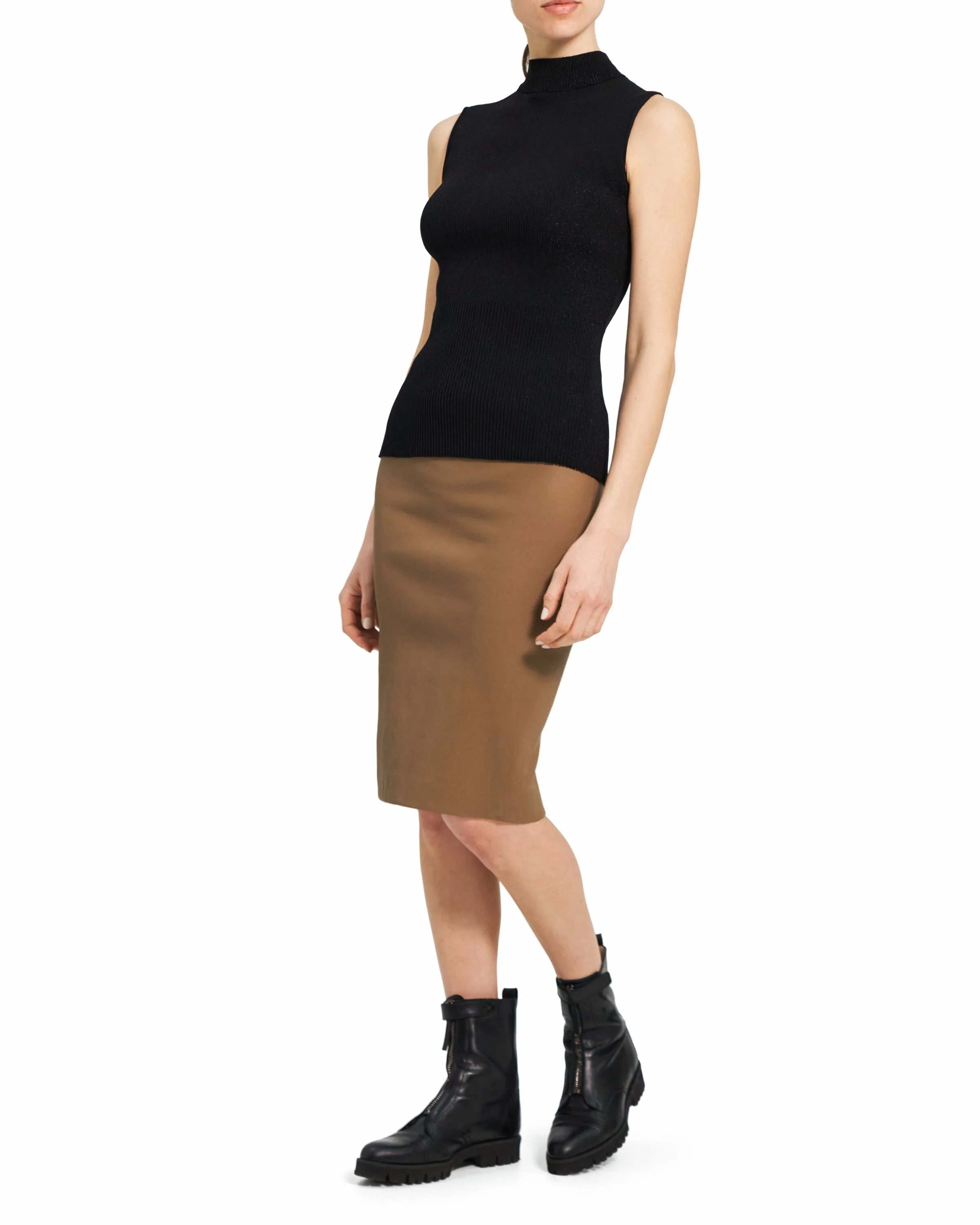 Sweater Knit - Plaited Tank - Black - Image 3