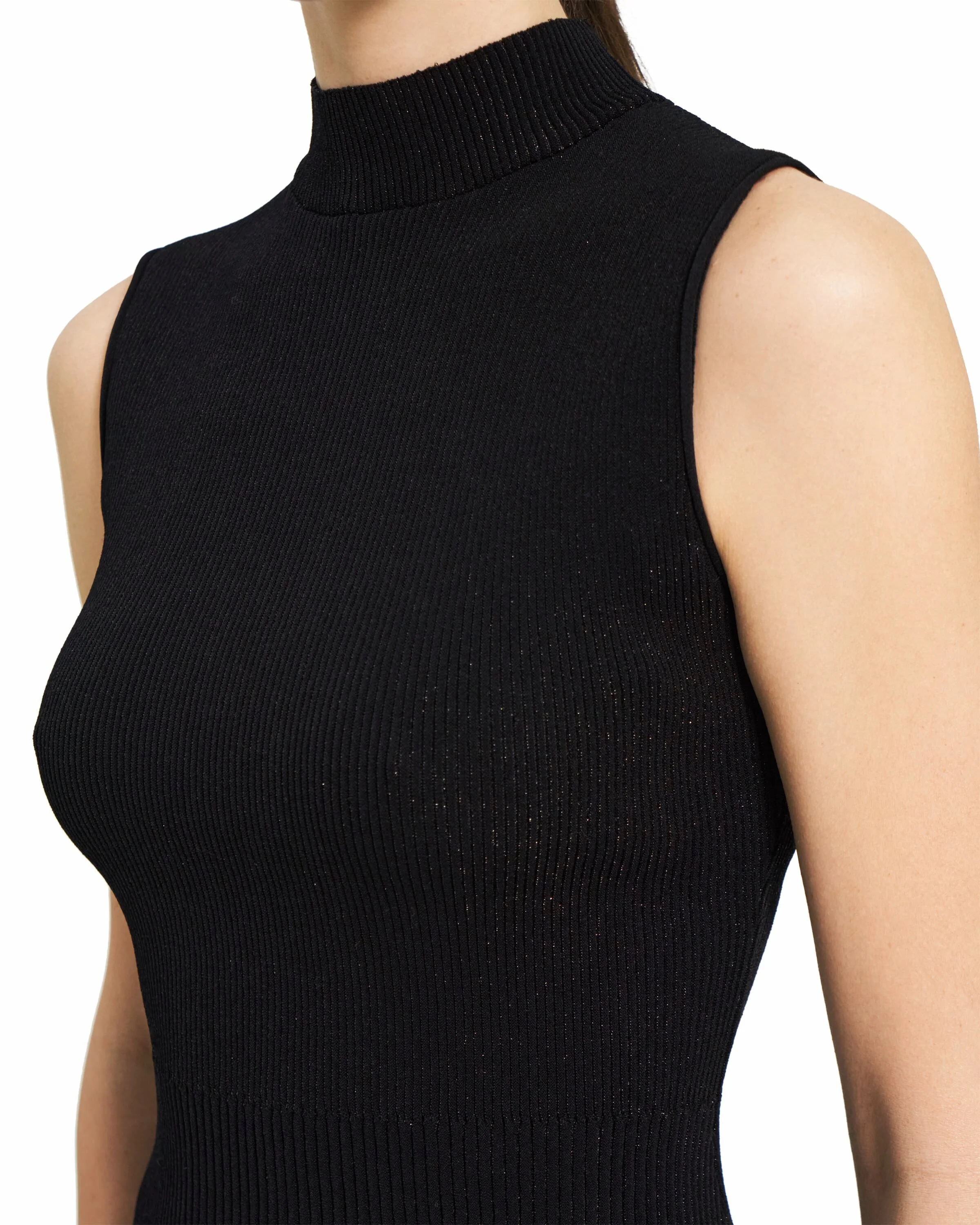 Sweater Knit - Plaited Tank - Black - Image 6