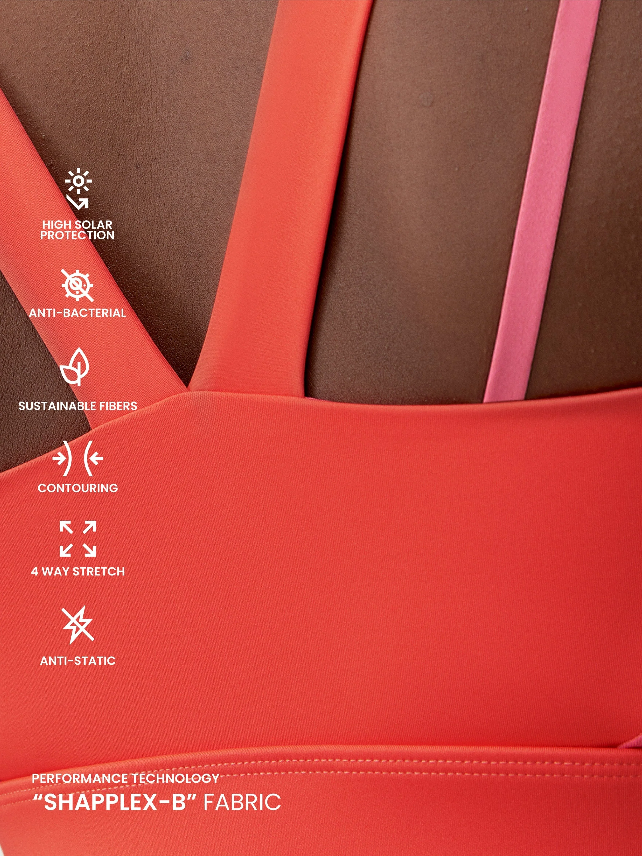 Brassière Latika - Corail Brillant/Fuxia Brillant - Femme - Image 5