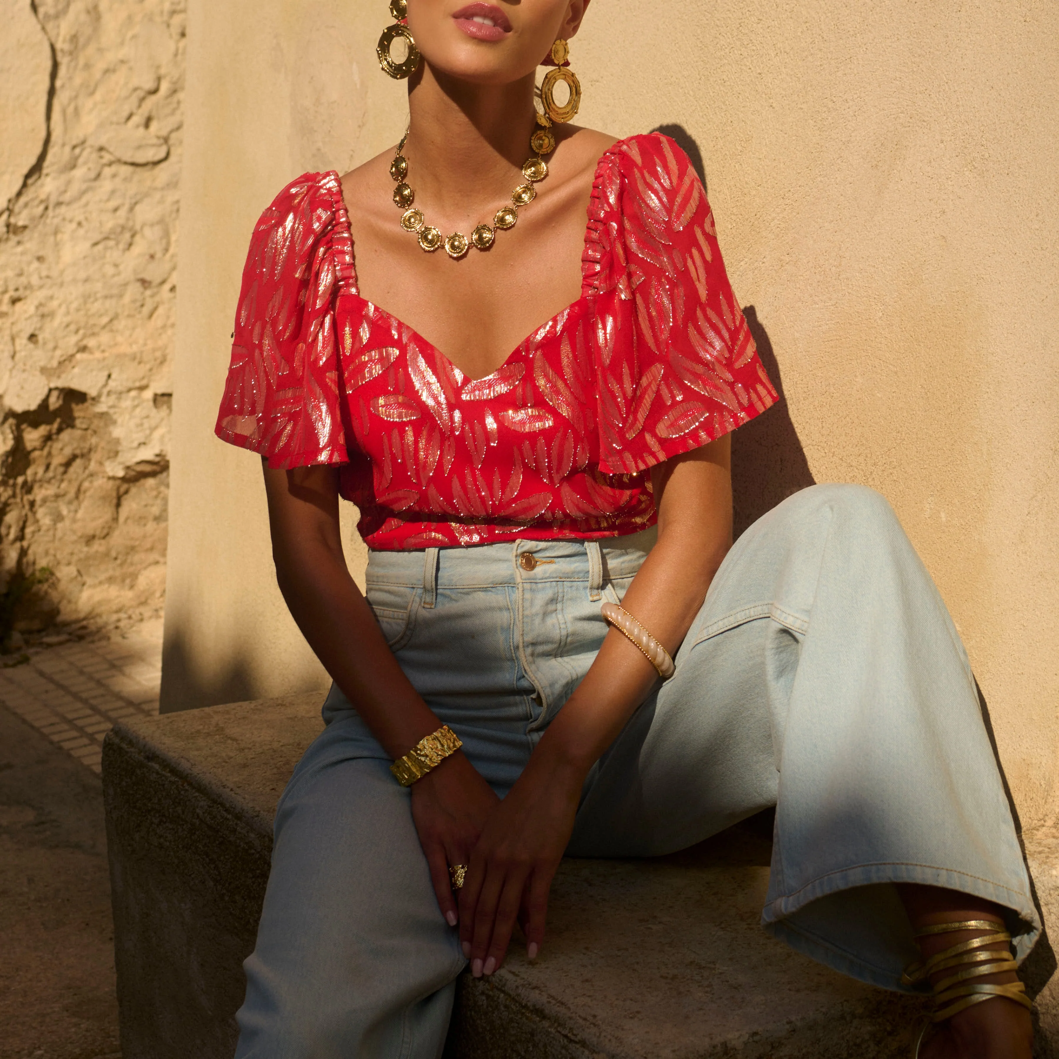 Top Lizia Rouge Lurex - Image 2