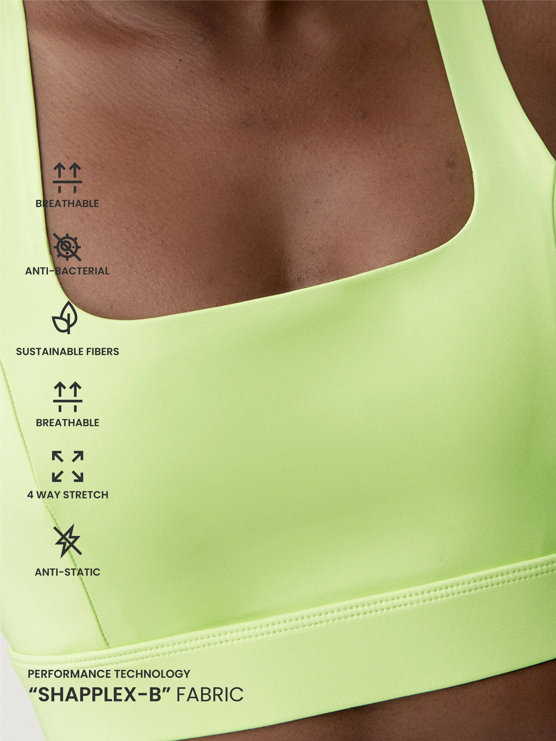 Brassière Padma 2.0 - Citron Vert Vif/Tapioca Doux - Femme - Image 5