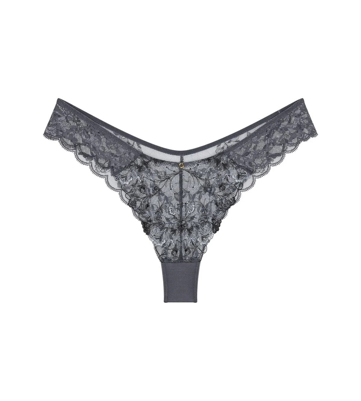 Slip Brésilien Taille Haute Sensual Spotlight Highleg Brazilian - Pebble Grey - Image 3