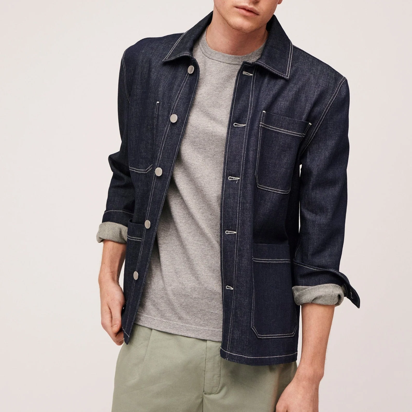 Maison Standards - Maison Standars - Veste Peintre Jean - Bleu Brut - Homme - Image 2