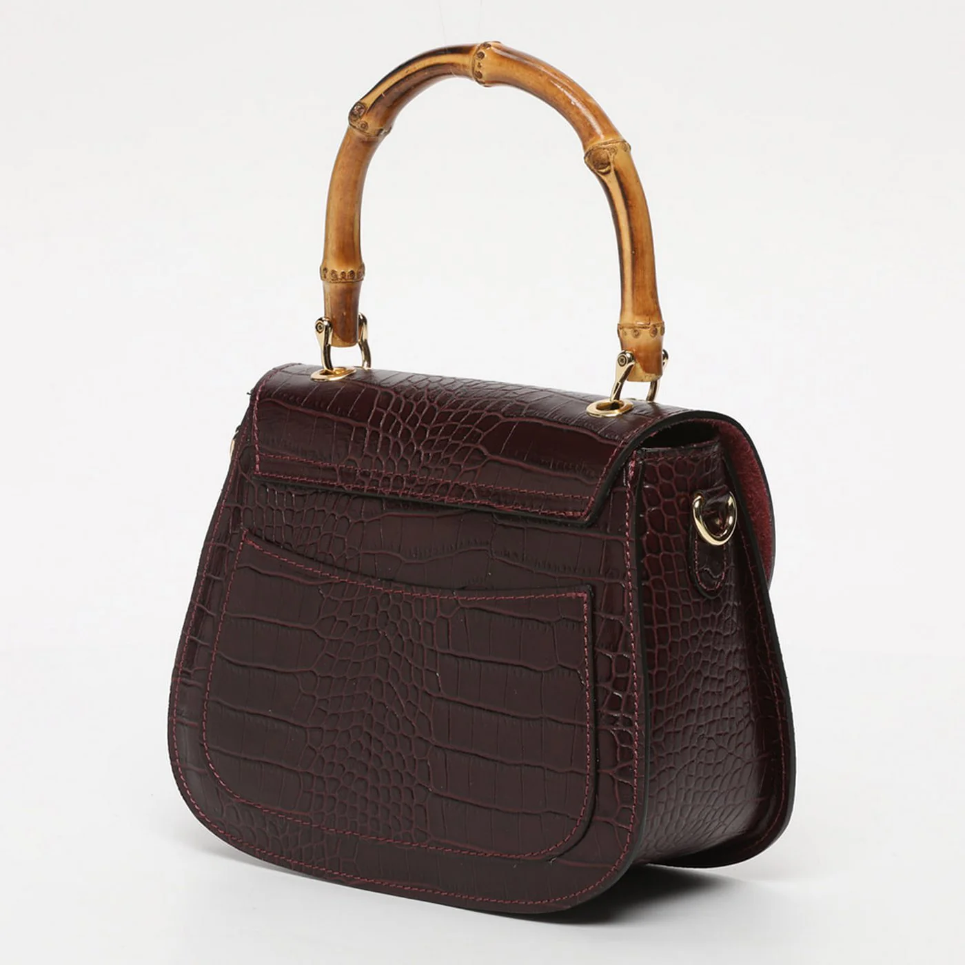 Sac À Main Elia Croco - Aubergine - Femme - Image 5