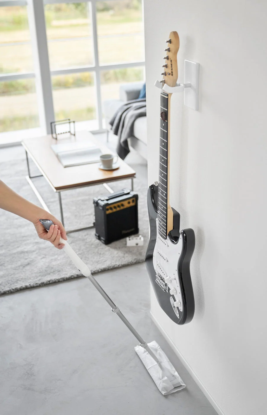 Support Mural Pour Guitare Tower - Blanc - Image 4