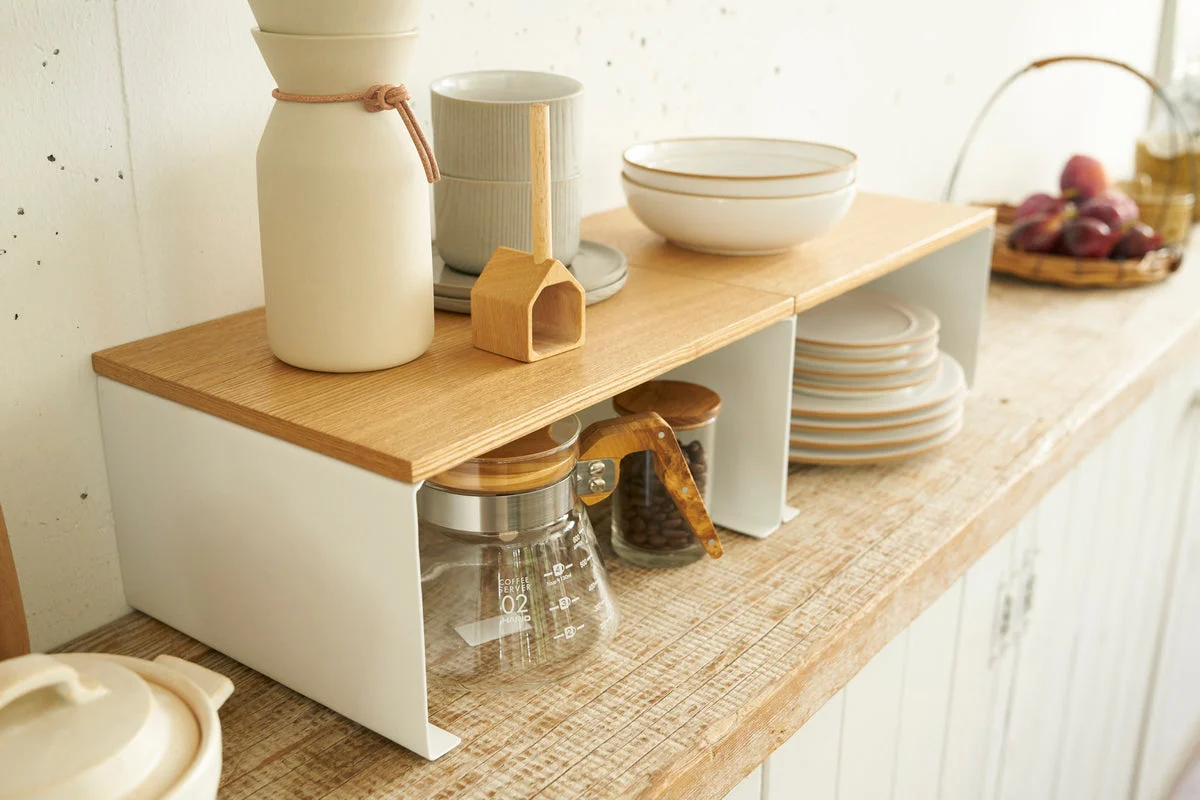 Étagère Empilable Avec Plateau En Bois - Tosca - Blanc - Image 10