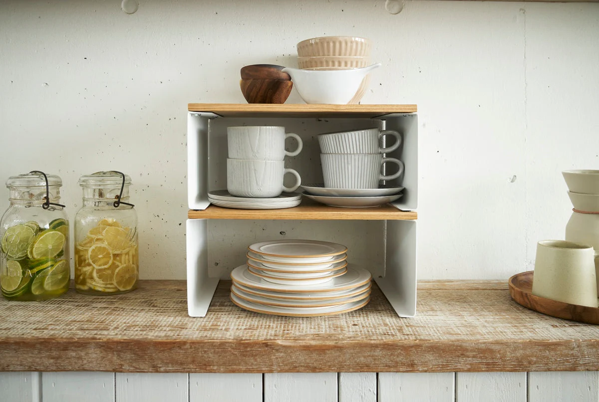 Étagère Empilable Avec Plateau En Bois - Tosca - Blanc - Image 13