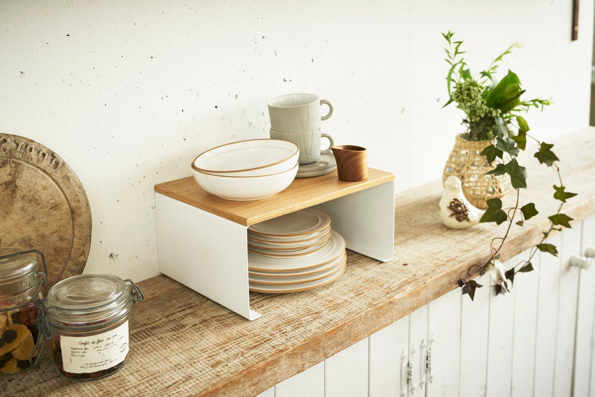 Étagère Empilable Avec Plateau En Bois - Tosca - Blanc - Image 2