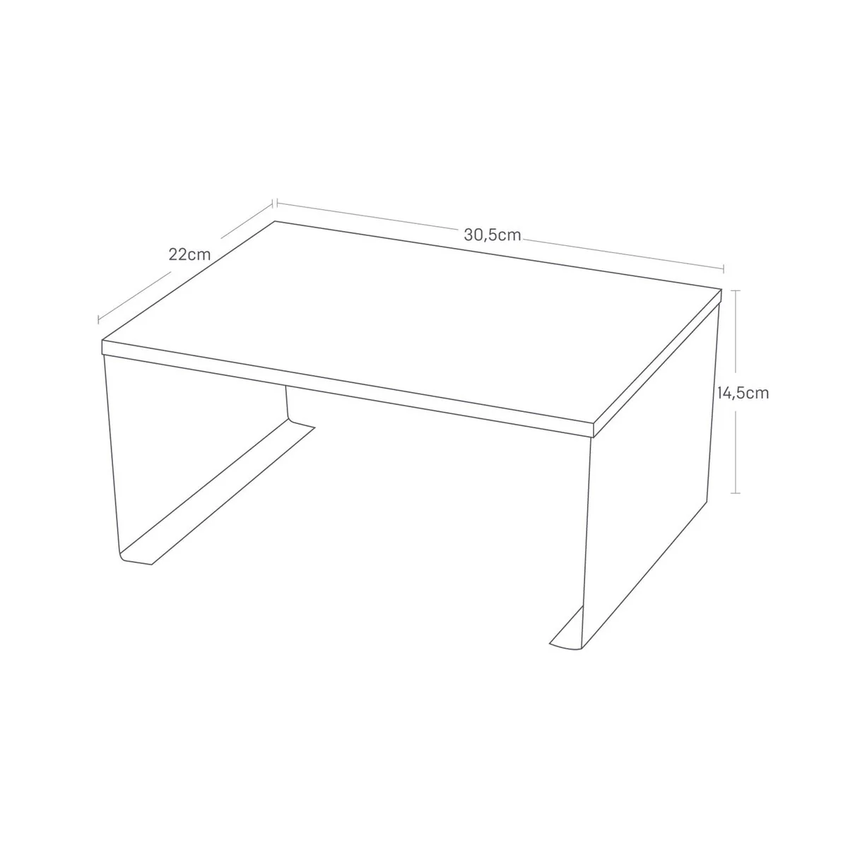 Étagère Empilable Avec Plateau En Bois - Tosca - Blanc - Image 3