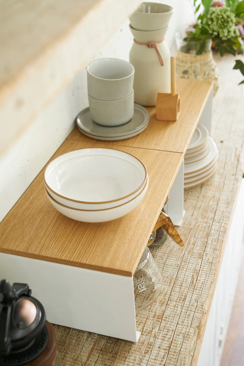 Étagère Empilable Avec Plateau En Bois - Tosca - Blanc - Image 6