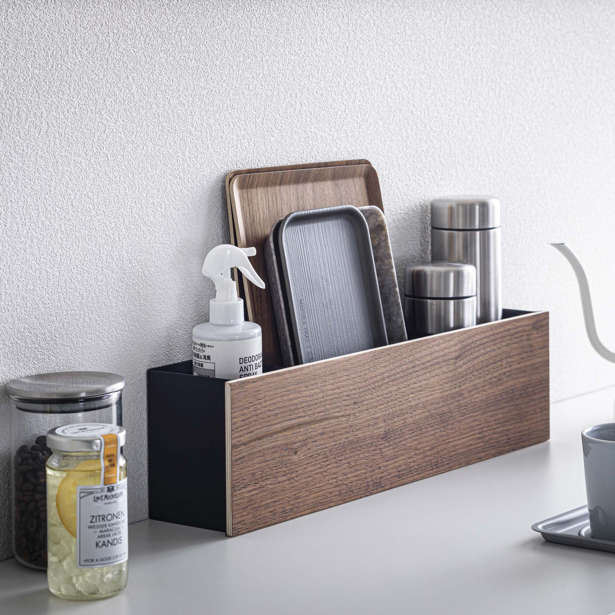 Boîte De Rangement Rin - Noir Et Bois - Image 3