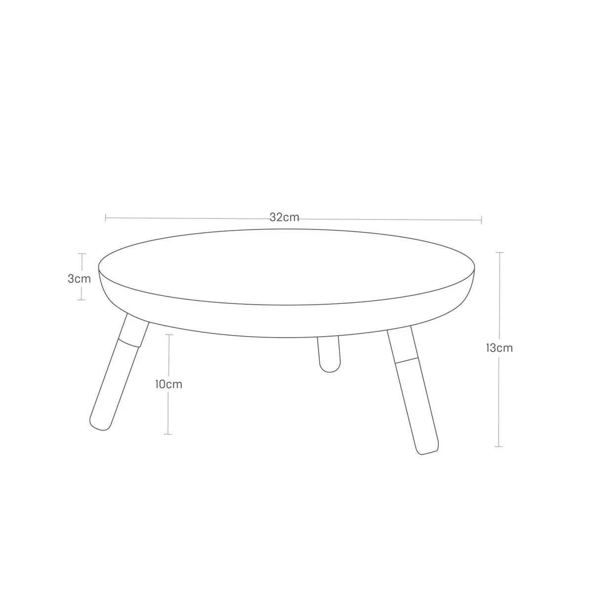 Plateau Rond Avec Pieds - Blanc - Image 7