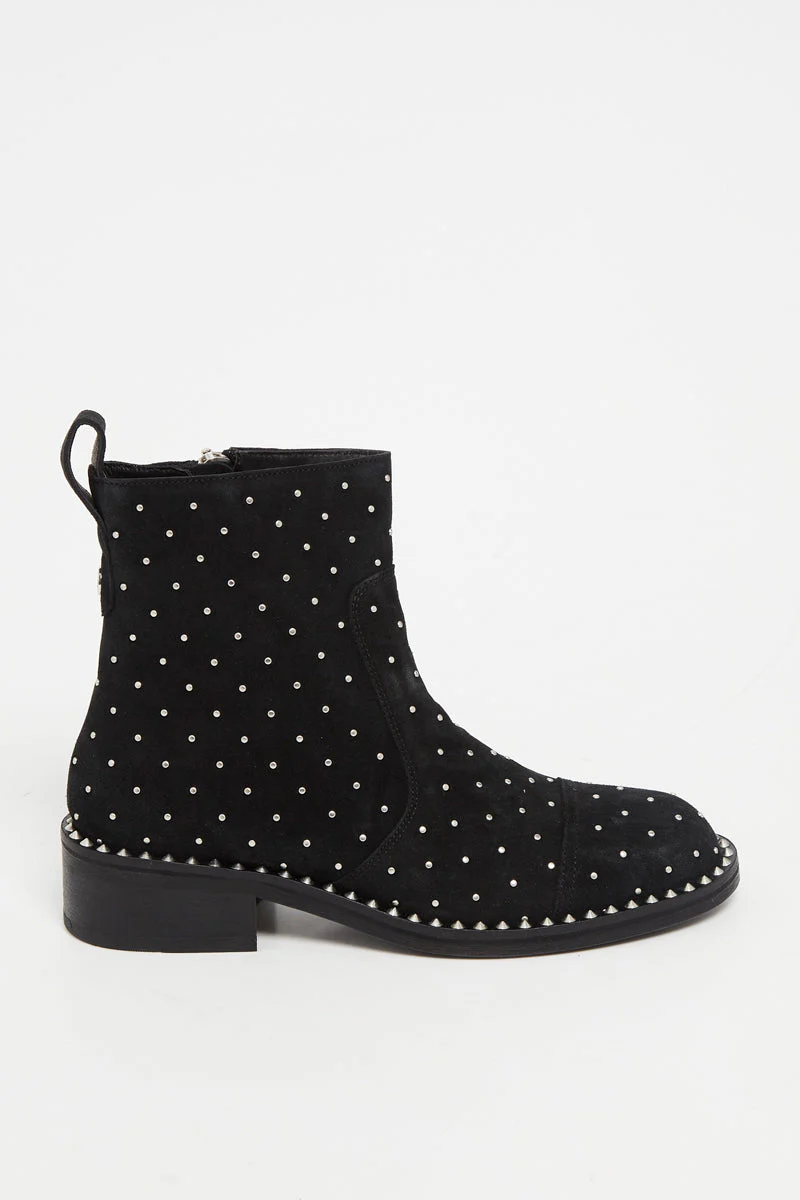 Bottines En Nubuck - Noir - Femme - Image 3