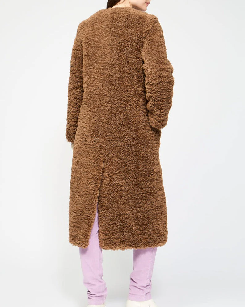 Manteau - Marron - Femme - Image 3