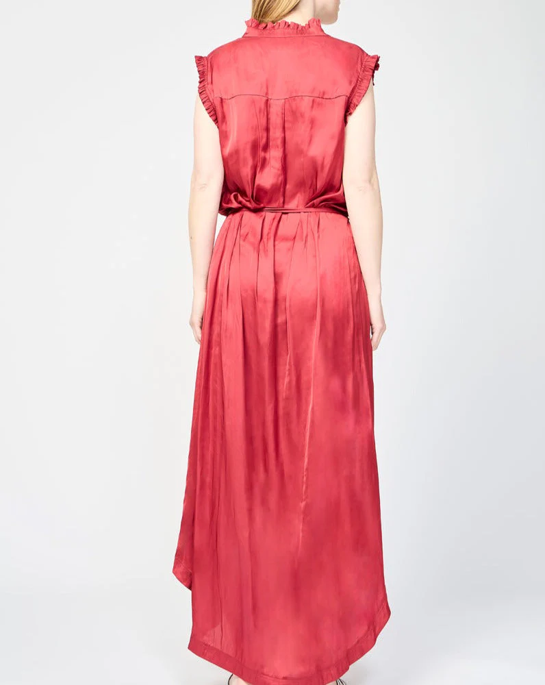 Robe Longue - Rouge - Femme - Image 3