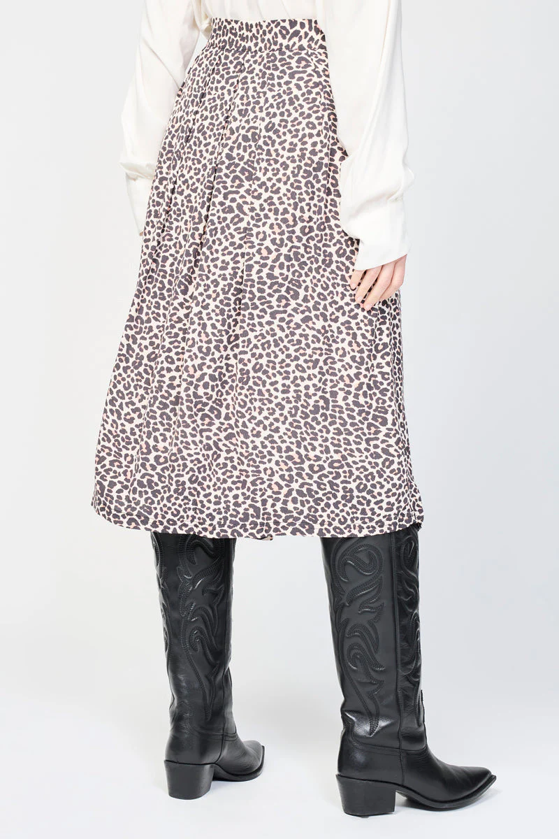 Jupe Midi Taille Haute - Ecru - Femme - Image 2