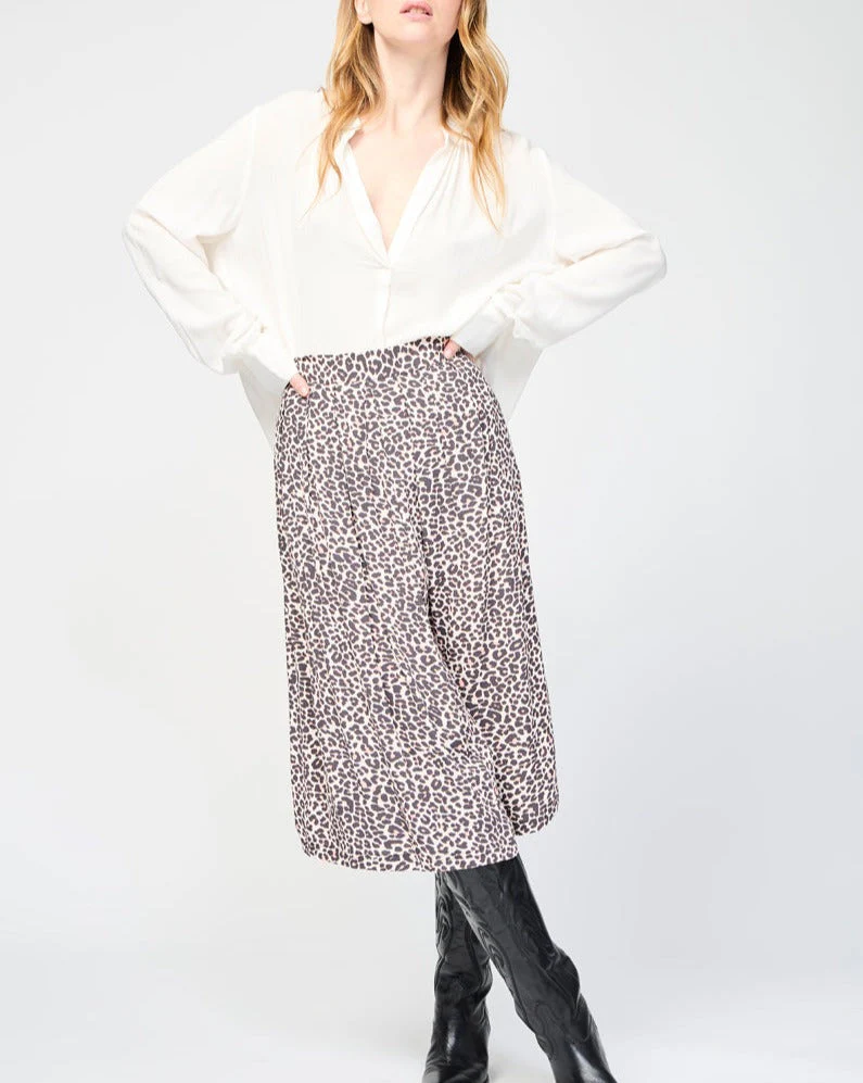 Jupe Midi Taille Haute - Ecru - Femme - Image 4