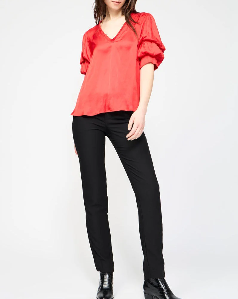 Blouse - Rouge - Femme - Image 3