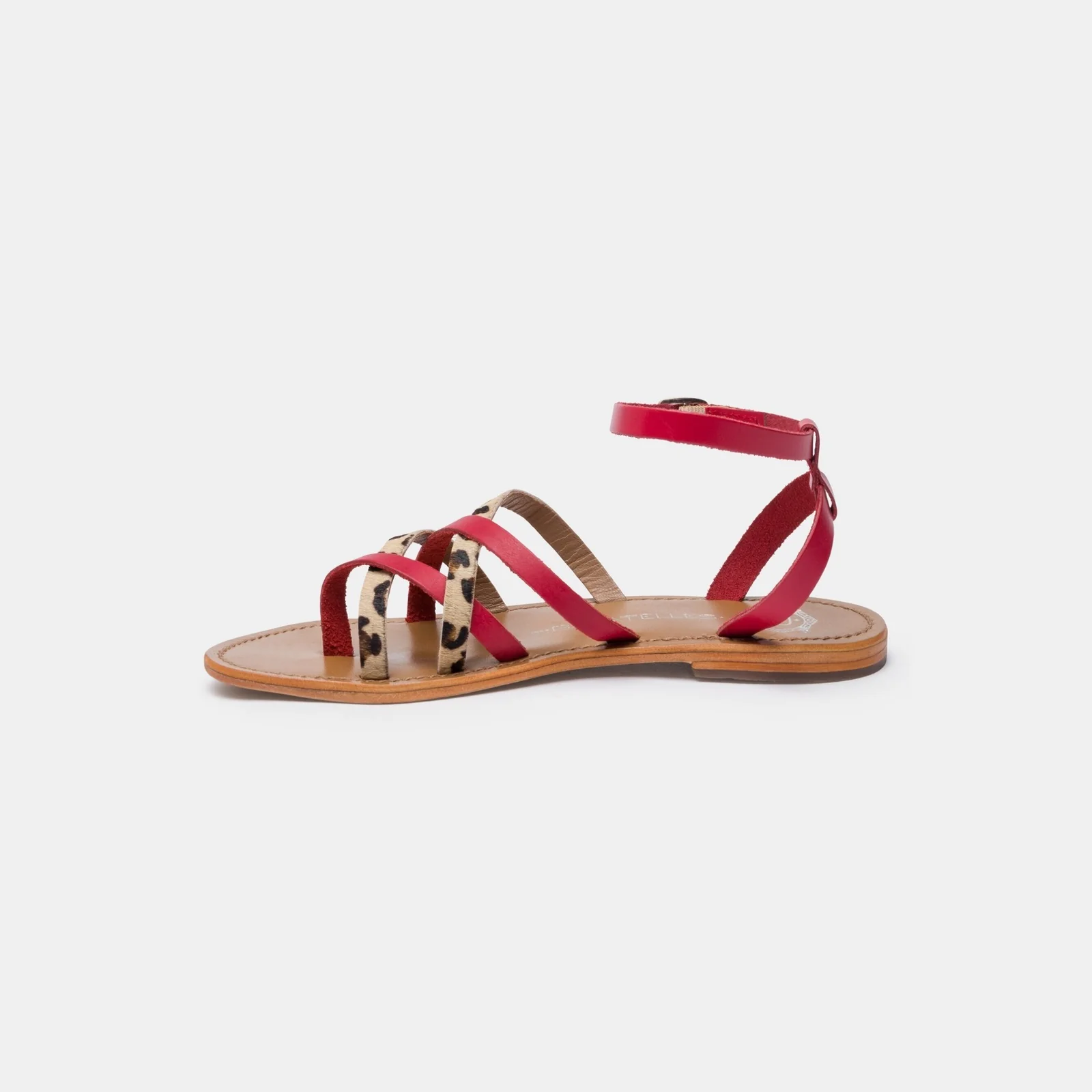 Sandales Entre-Doigts Cabildo - Rouge / Leopard - Image 3