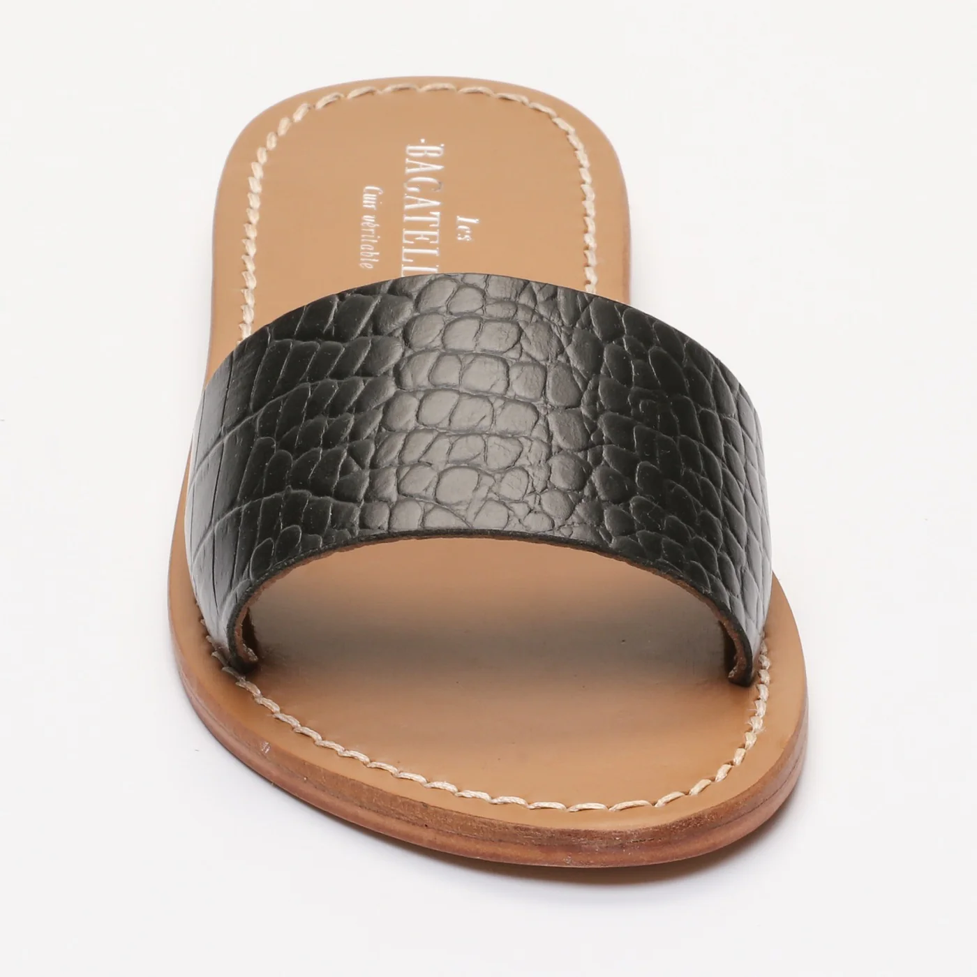Sandales York - Croco Noir - Image 2